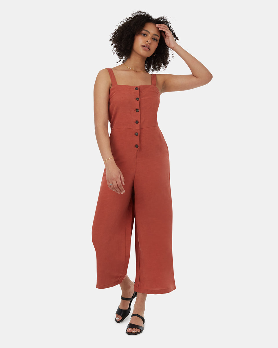 TreeLinen Apron Front Jumpsuit