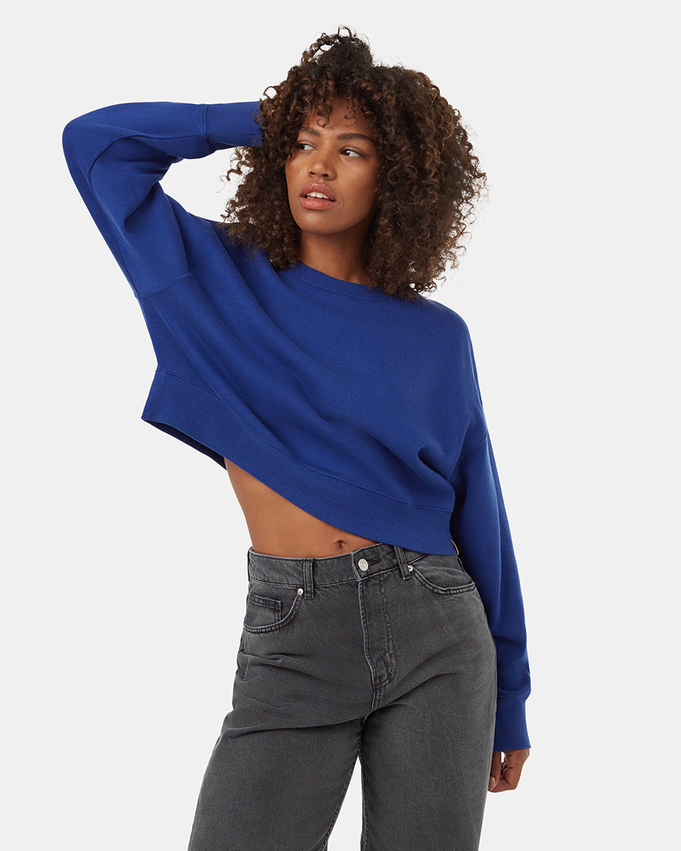 TreeFleece Oversized Cropped Crew