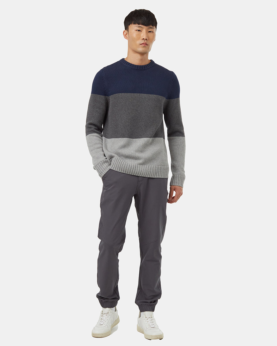 Highline Blocked Crew Sweater