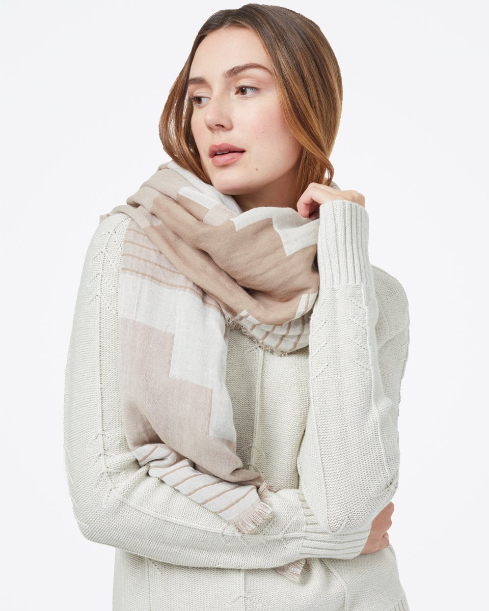 Organic Cotton Peaks Blanket Scarf