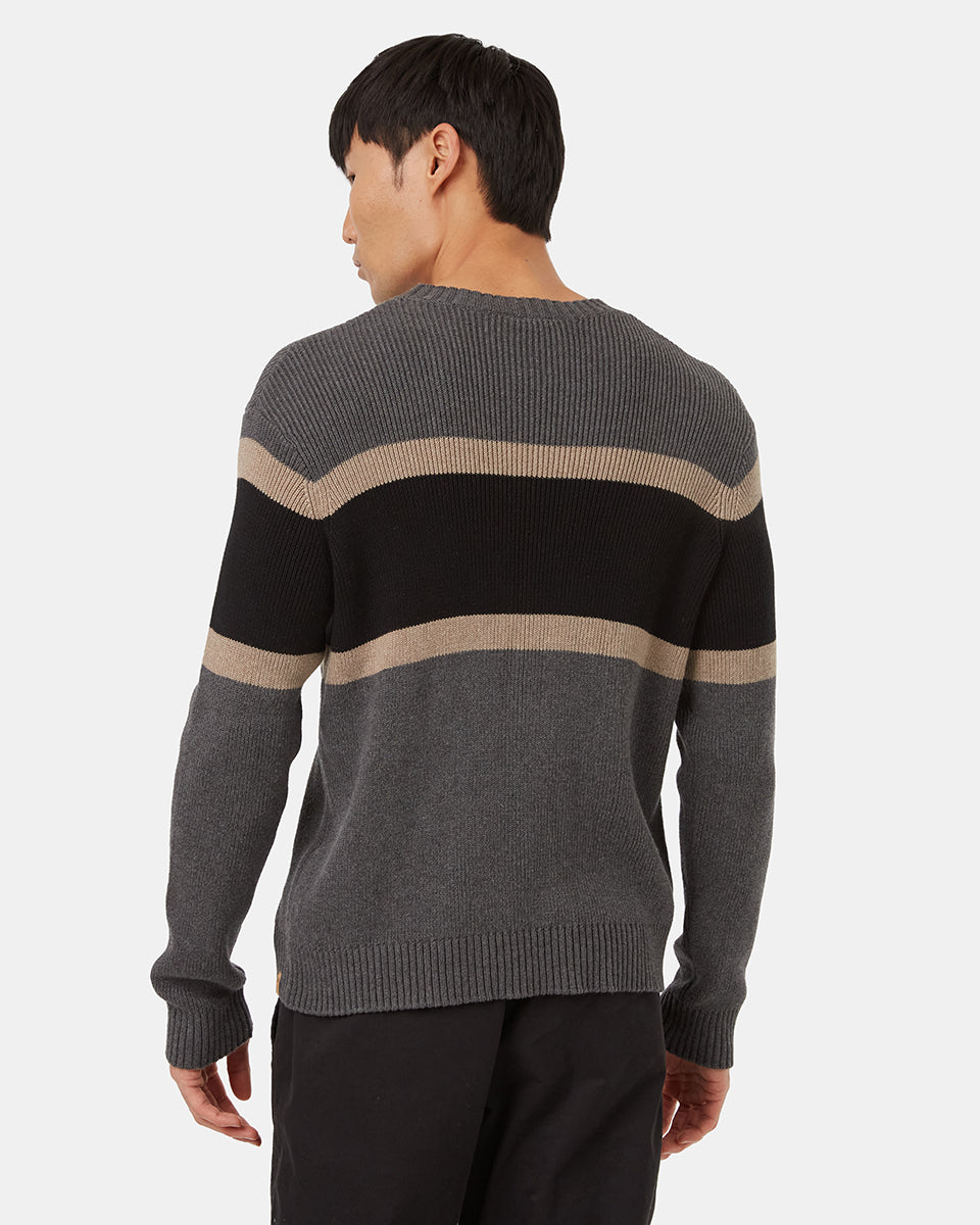 Highline Ribbed Blocked Crew