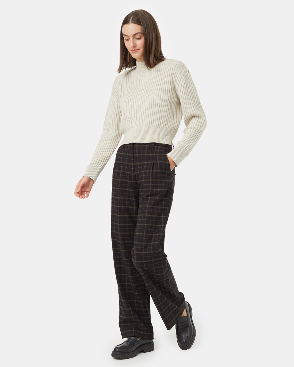 Highline Rib Cropped Mock Neck