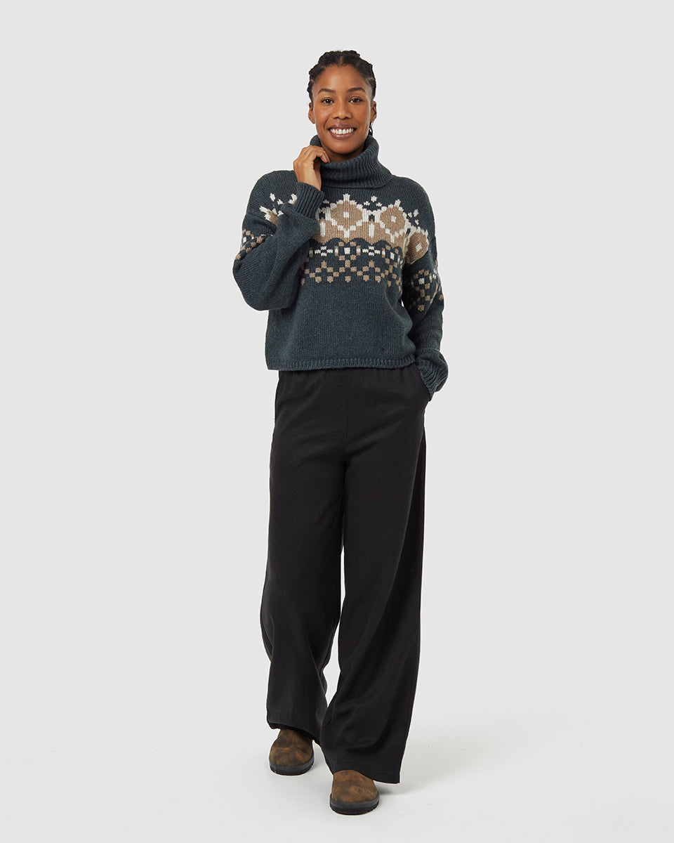 Highline Intarsia Turtleneck Sweater