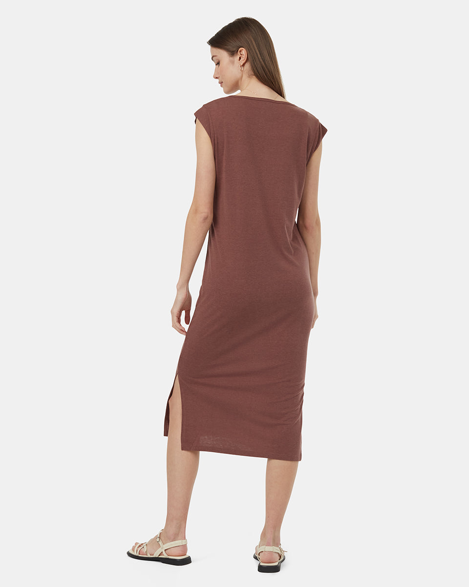 TreeBlend V-Neck Midi Dress