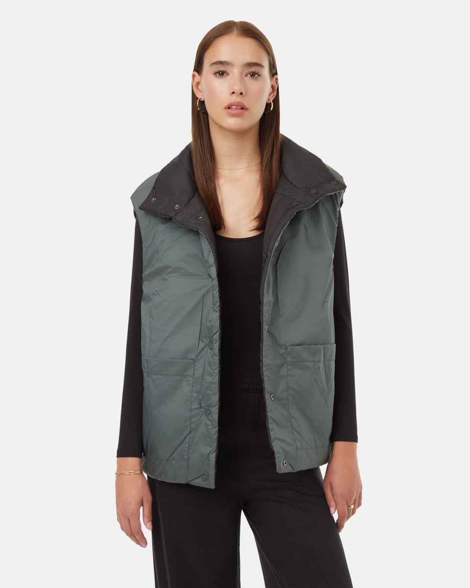 Reversible Cloud Shell Oversized Vest