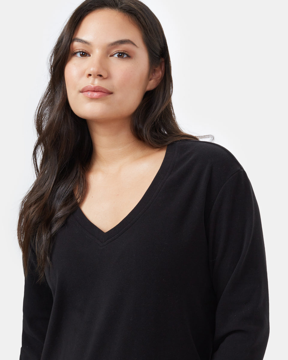 Luxe V-Neck Fleece