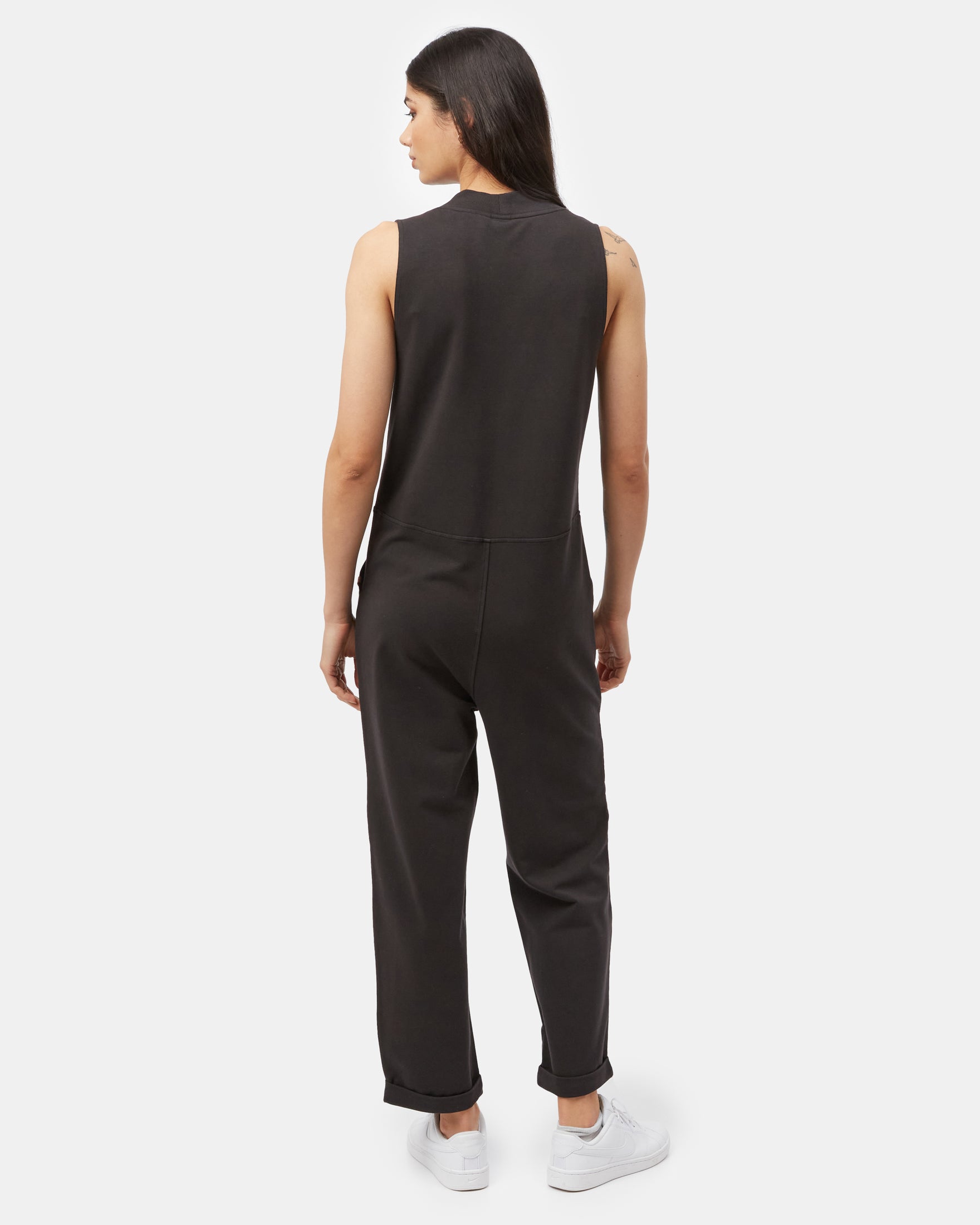 French Terry V-Neck Jumpsuit