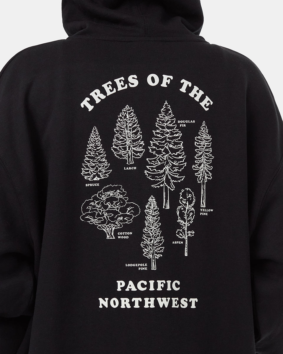 Tree Species Oversized Zip Hoodie