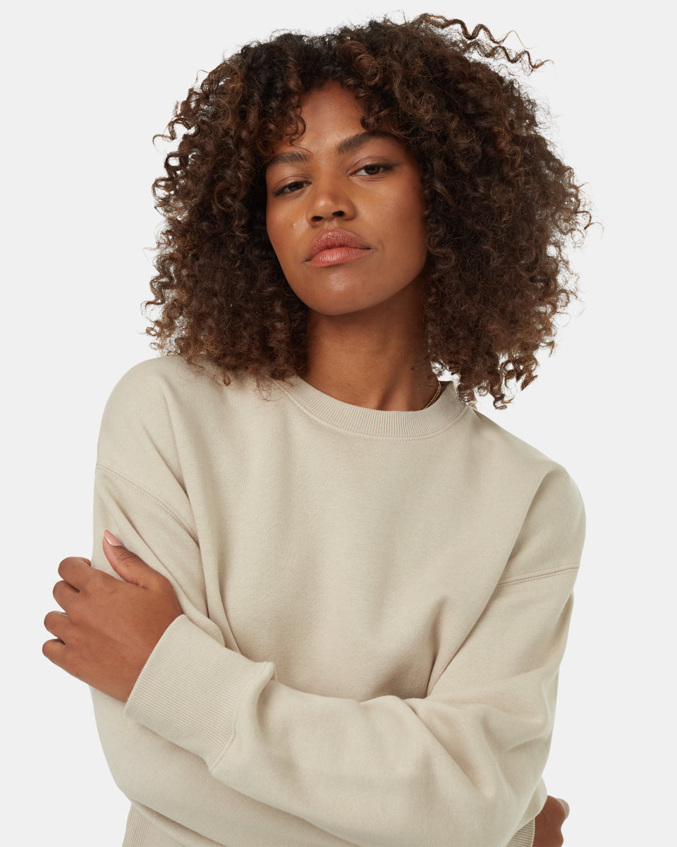 TreeFleece Oversized Cropped Crew