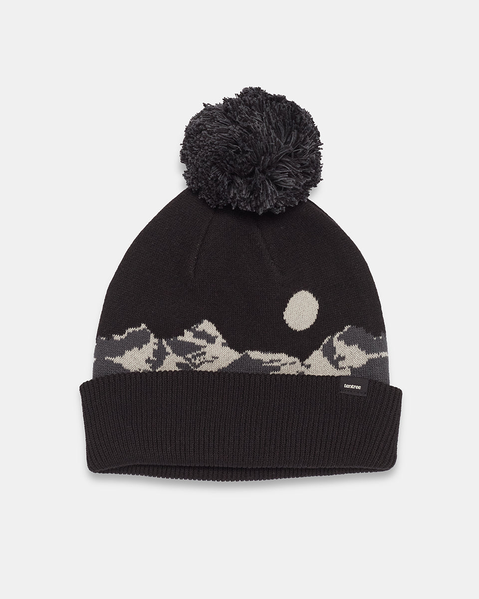 Mountain Scenic Pom Beanie