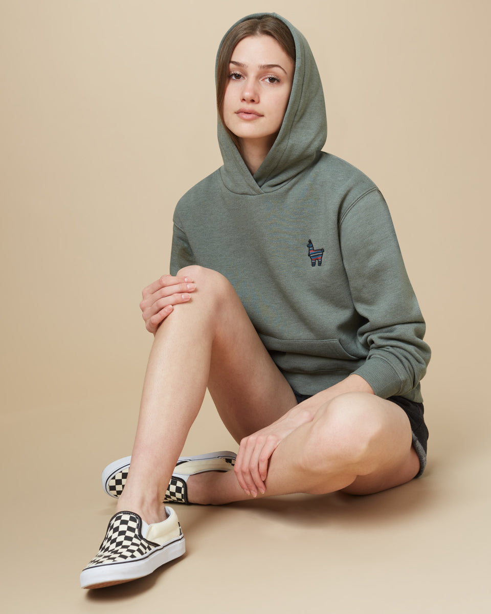 Peru Embroidered Llama Hoodie