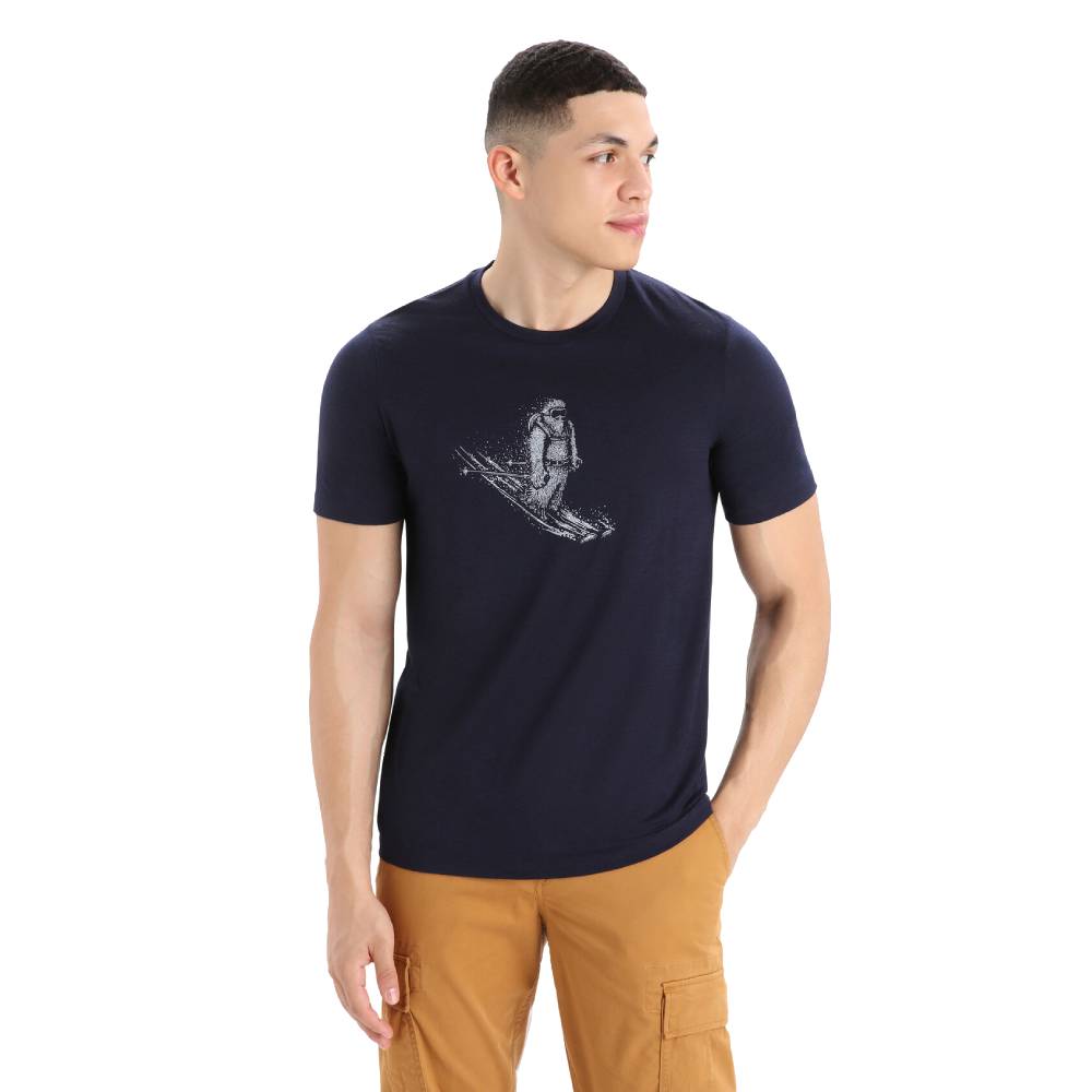 Icebreaker Tech Lite II Skiing Yeti Mens SS Tee