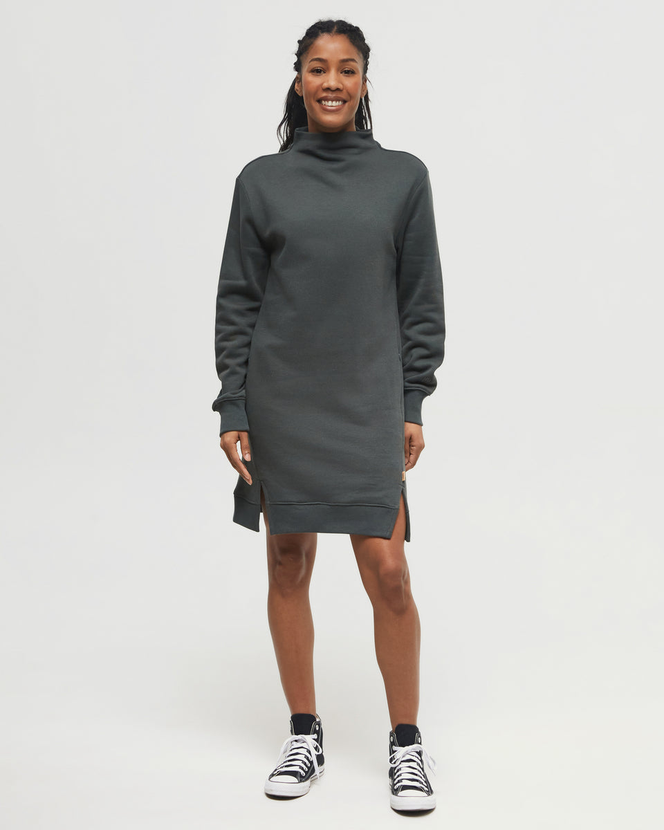 TreeFleece Mock Neck Sweatshirt Dress