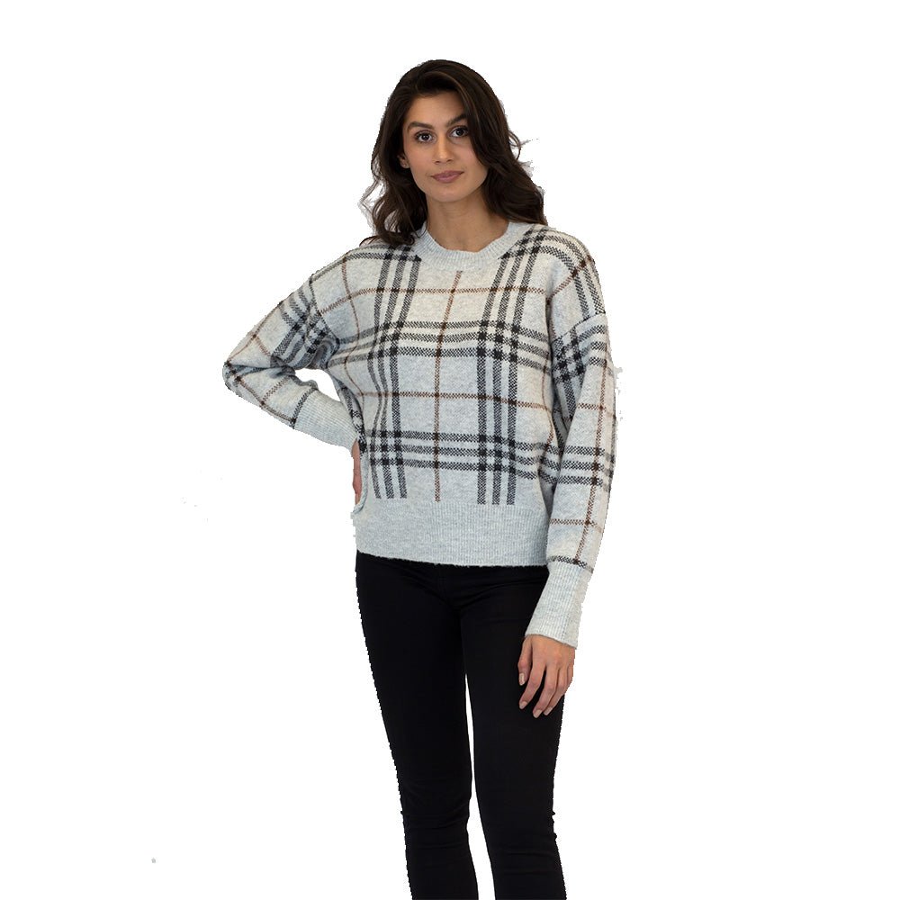 Lyla and Luxe Jensen Womens Plaid Sweater 2022