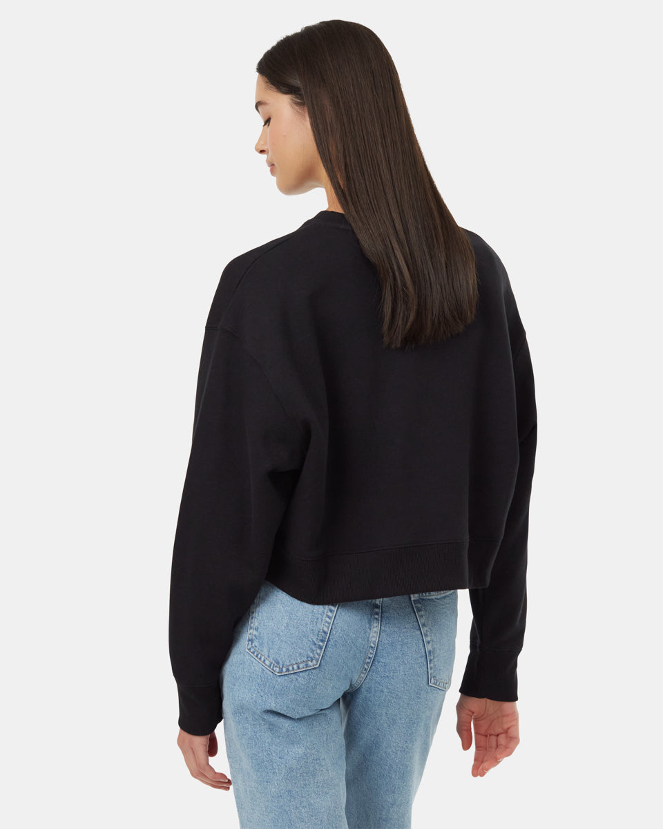 TreeFleece Oversized Cropped Crew