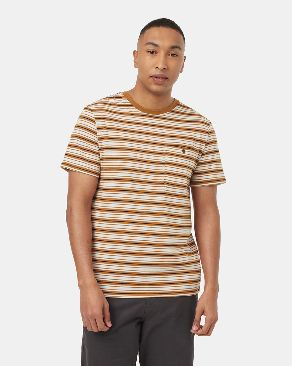 TreeBlend Stripe Button Pocket T-Shirt