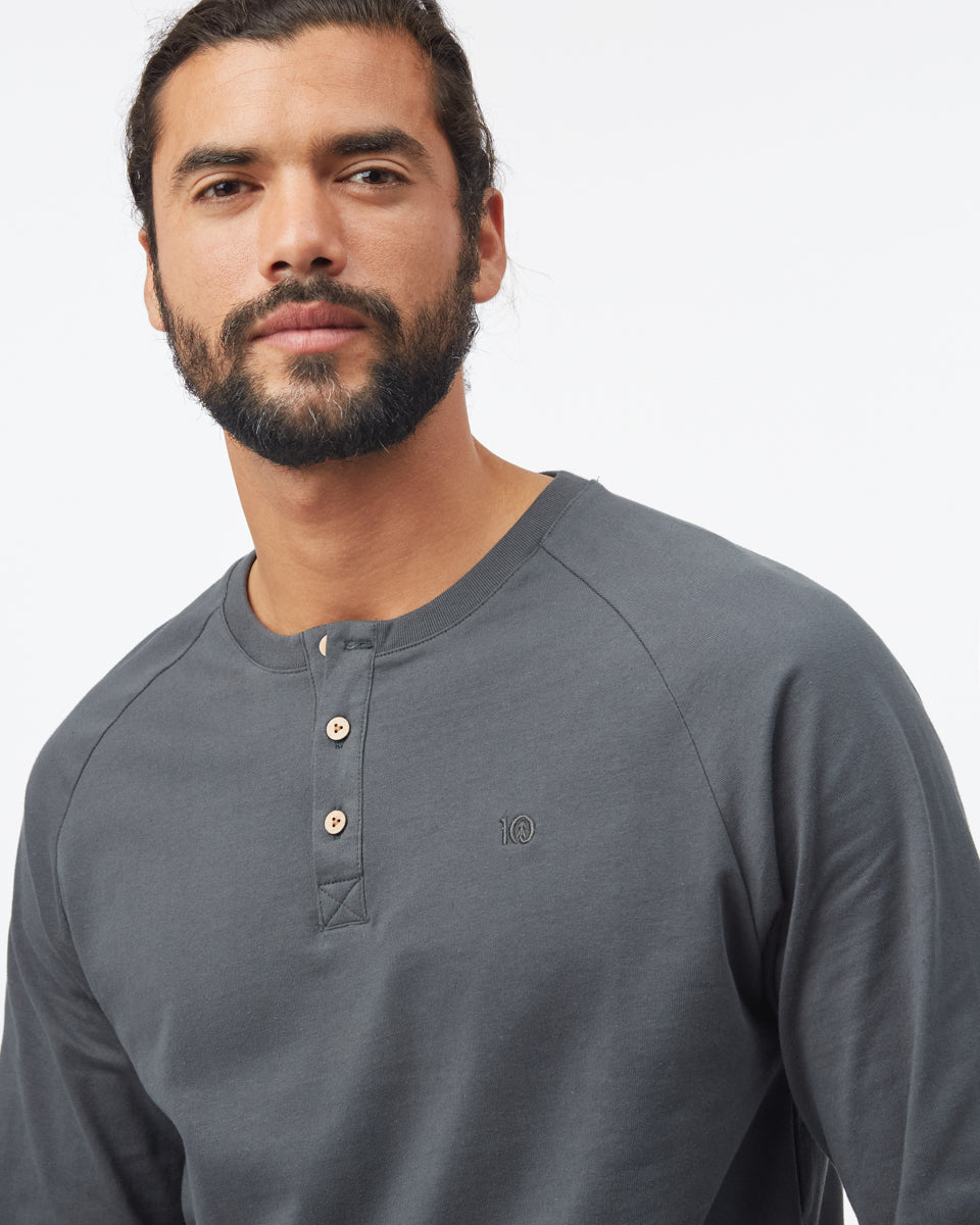 Recycled Cotton Classic Henley Longsleeve