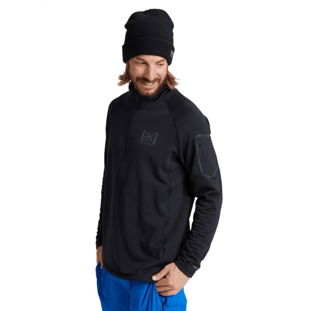 Burton AK Helium Power Grid Mens Half Zip Fleece 2024