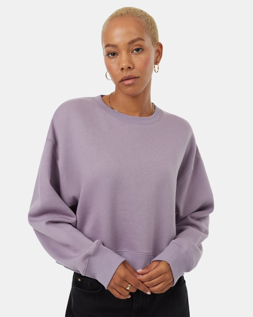 TreeFleece Oversized Cropped Crew