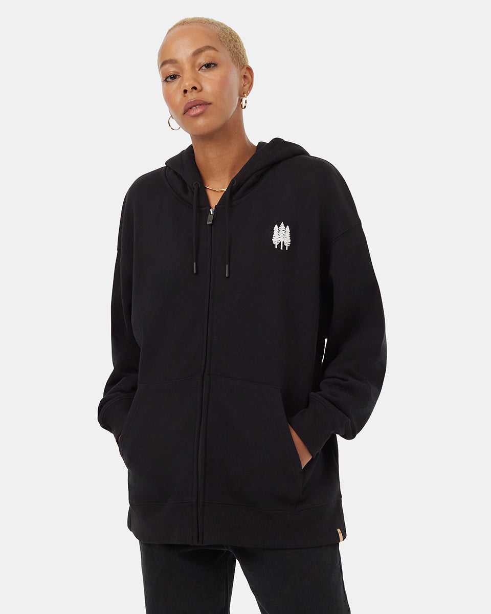 Tree Species Oversized Zip Hoodie