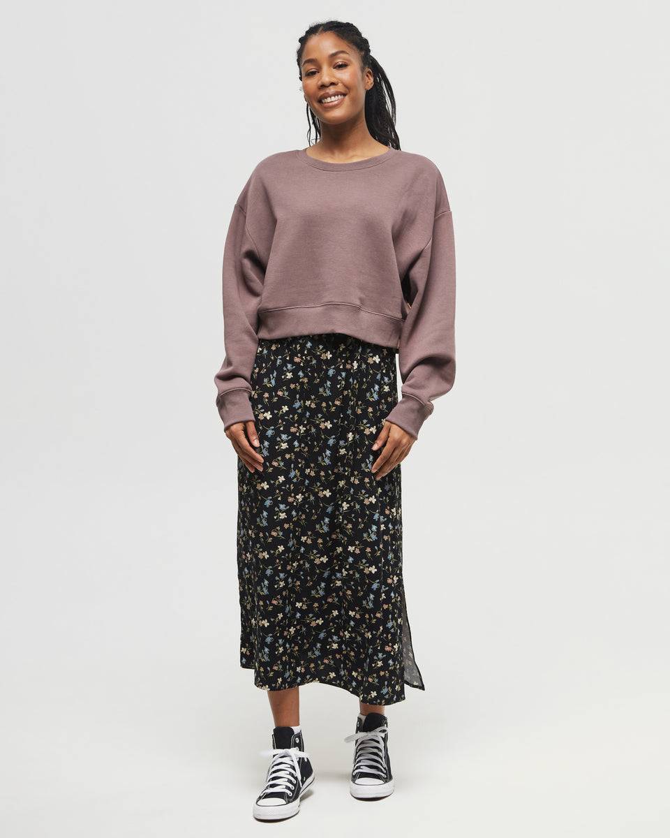 TreeFleece Oversized Cropped Crew