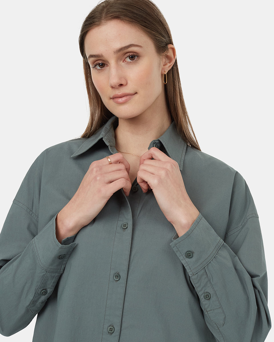 EcoStretch Cotton Oversized Shirt