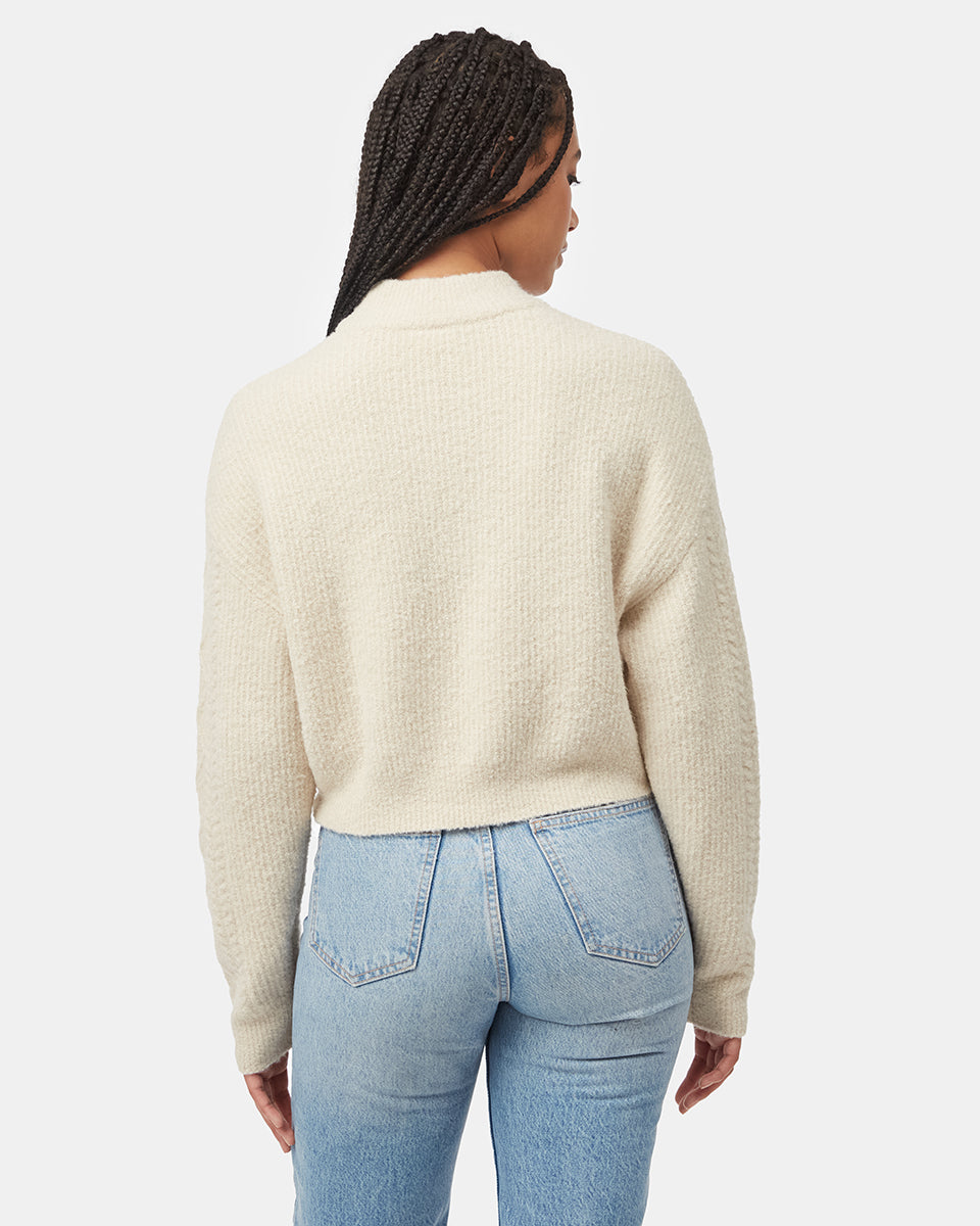 Highline Fuzzy Cable Sleeve Sweater