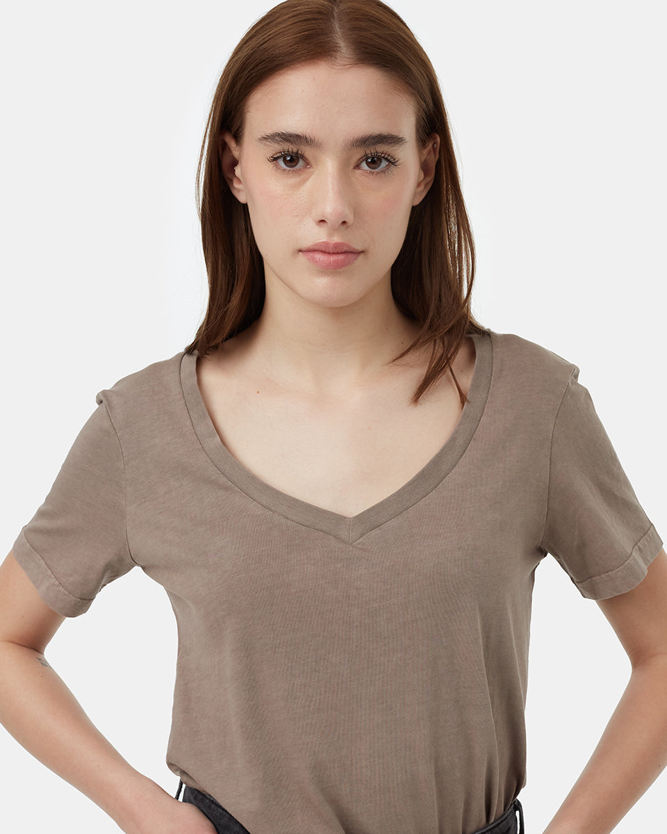 Regenerative Cotton V-Neck T-Shirt