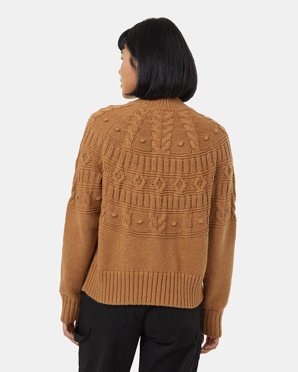 Highline Pom Mock Neck Sweater