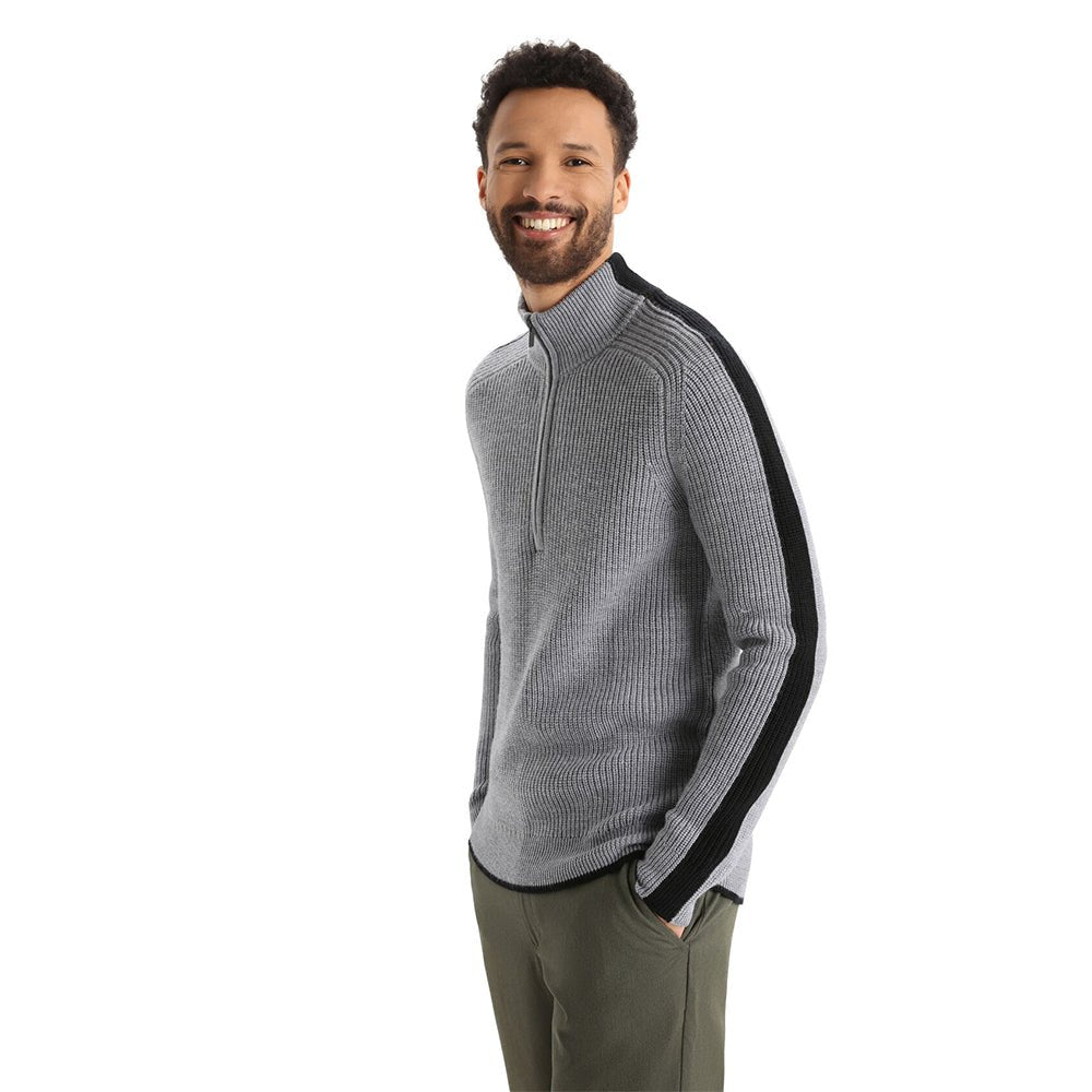 Icebreaker Lodge Mens LS Half Zip Sweater