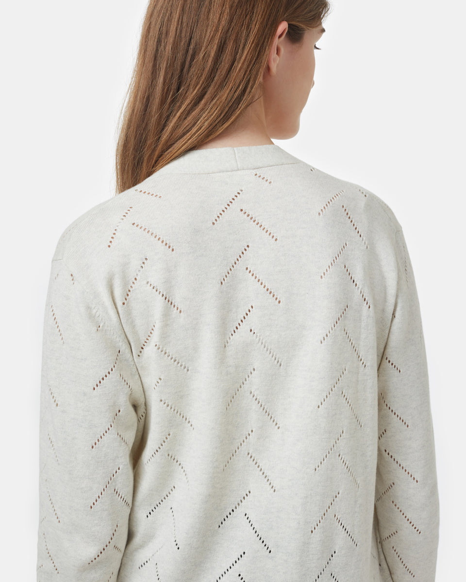 Highline Cotton Sage Tree Stitch Cardigan