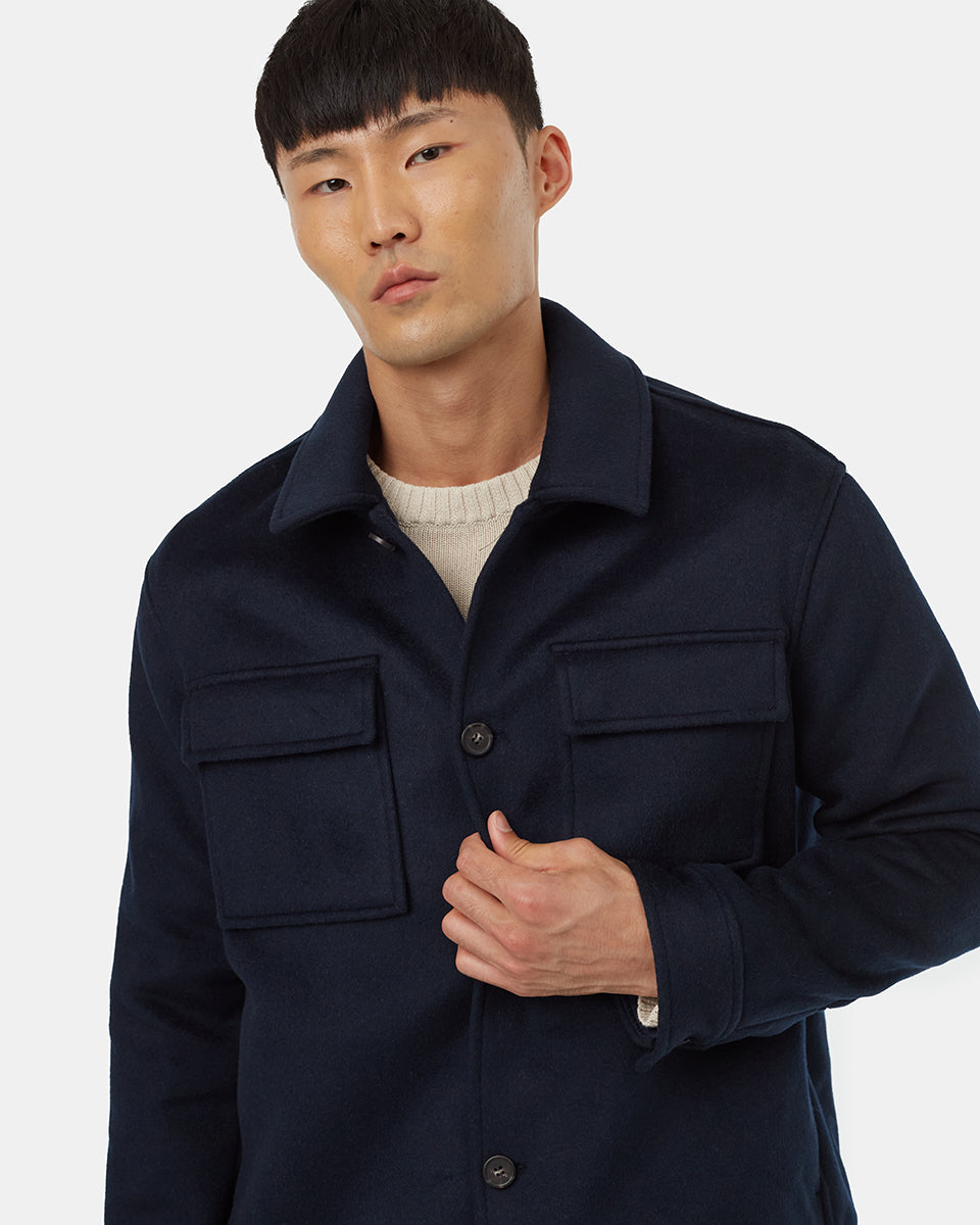 Wool Button Down Shacket