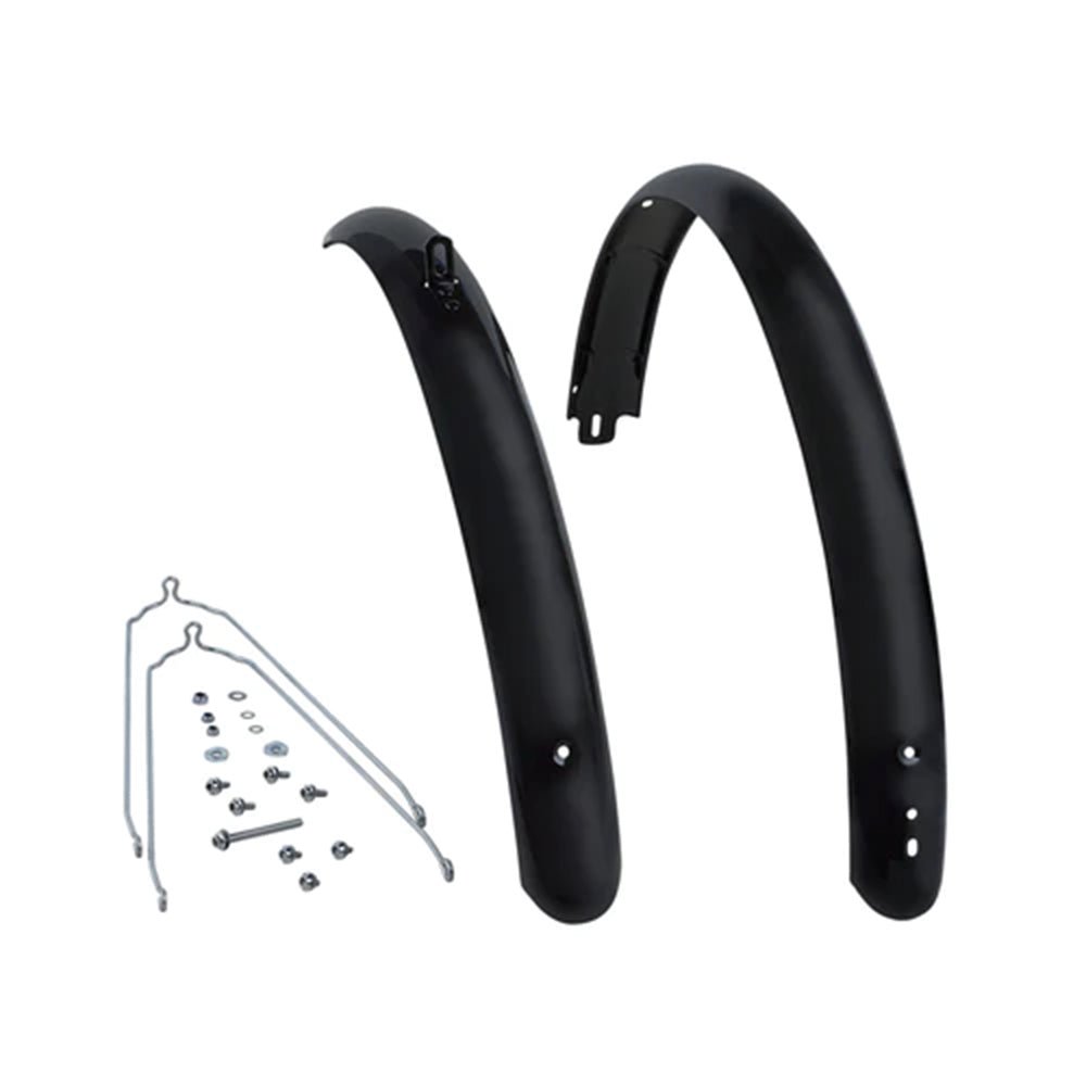 Electra Townie Original 7D EQ Ladies' Fender Set, Black 26, Front and Rear