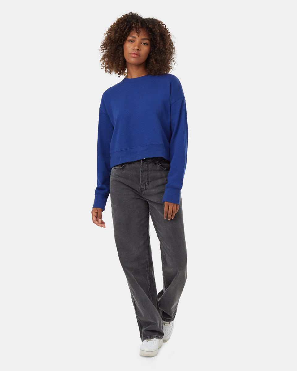 TreeFleece Oversized Cropped Crew