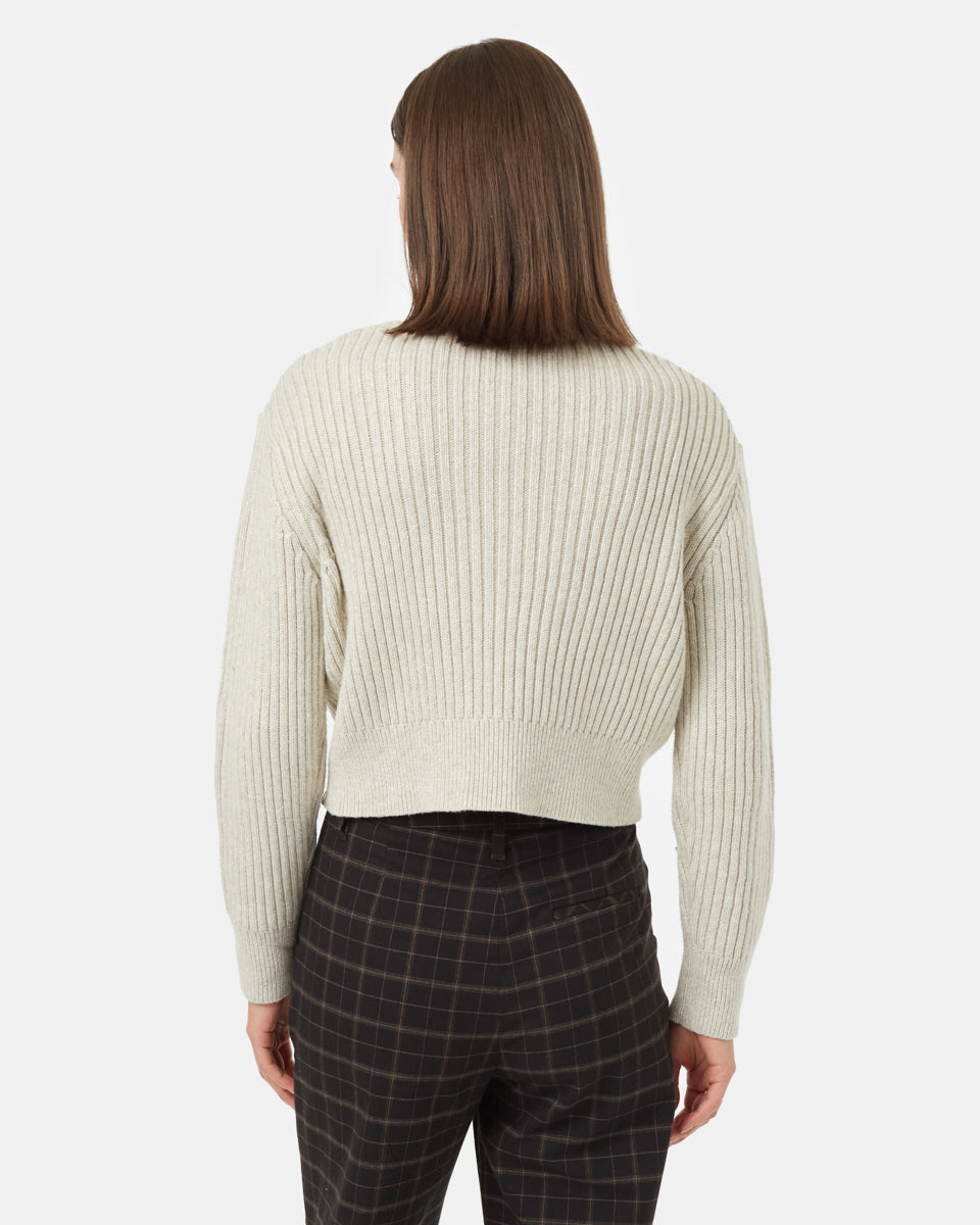 Highline Rib Cropped Mock Neck