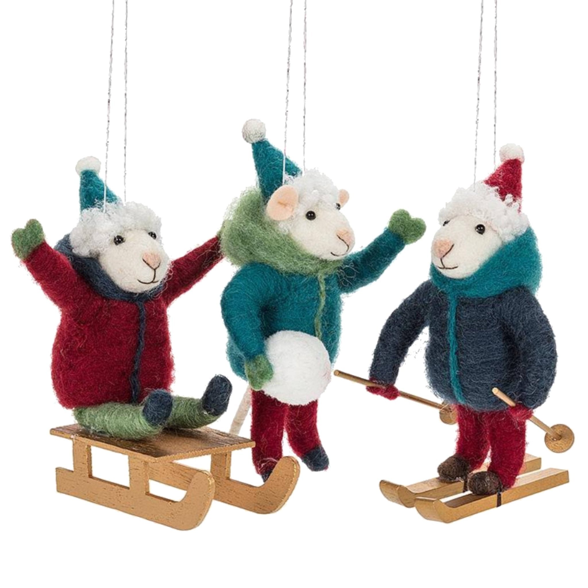 Abbott Winter Sport Mouse Ornament