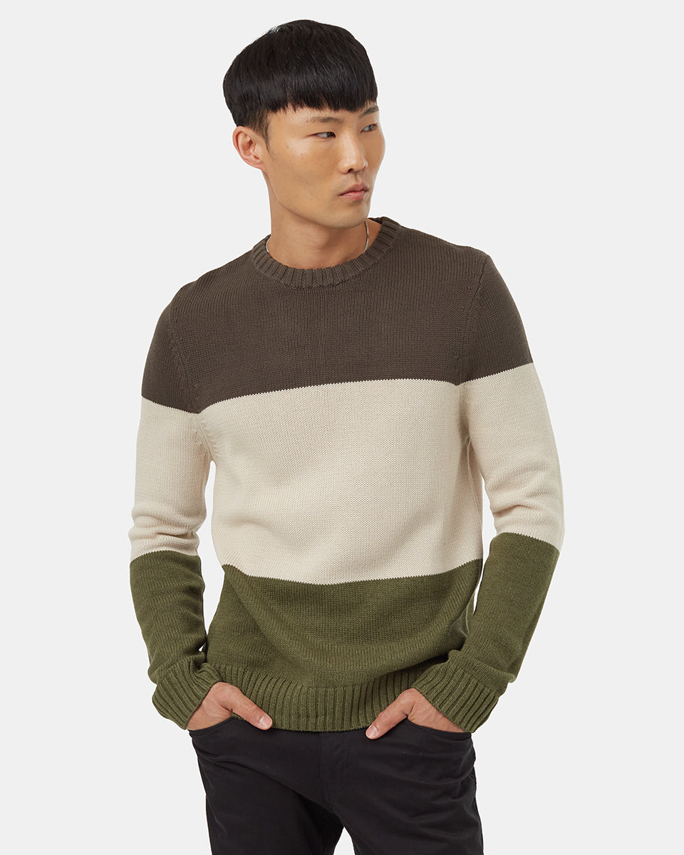 Highline Blocked Crew Sweater