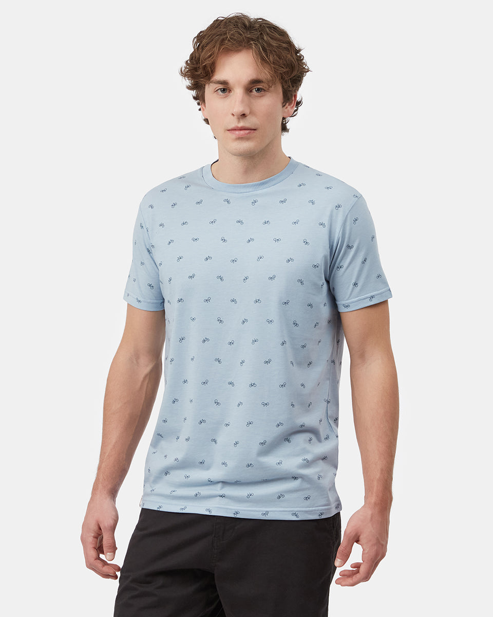 Bike Around Print T-Shirt