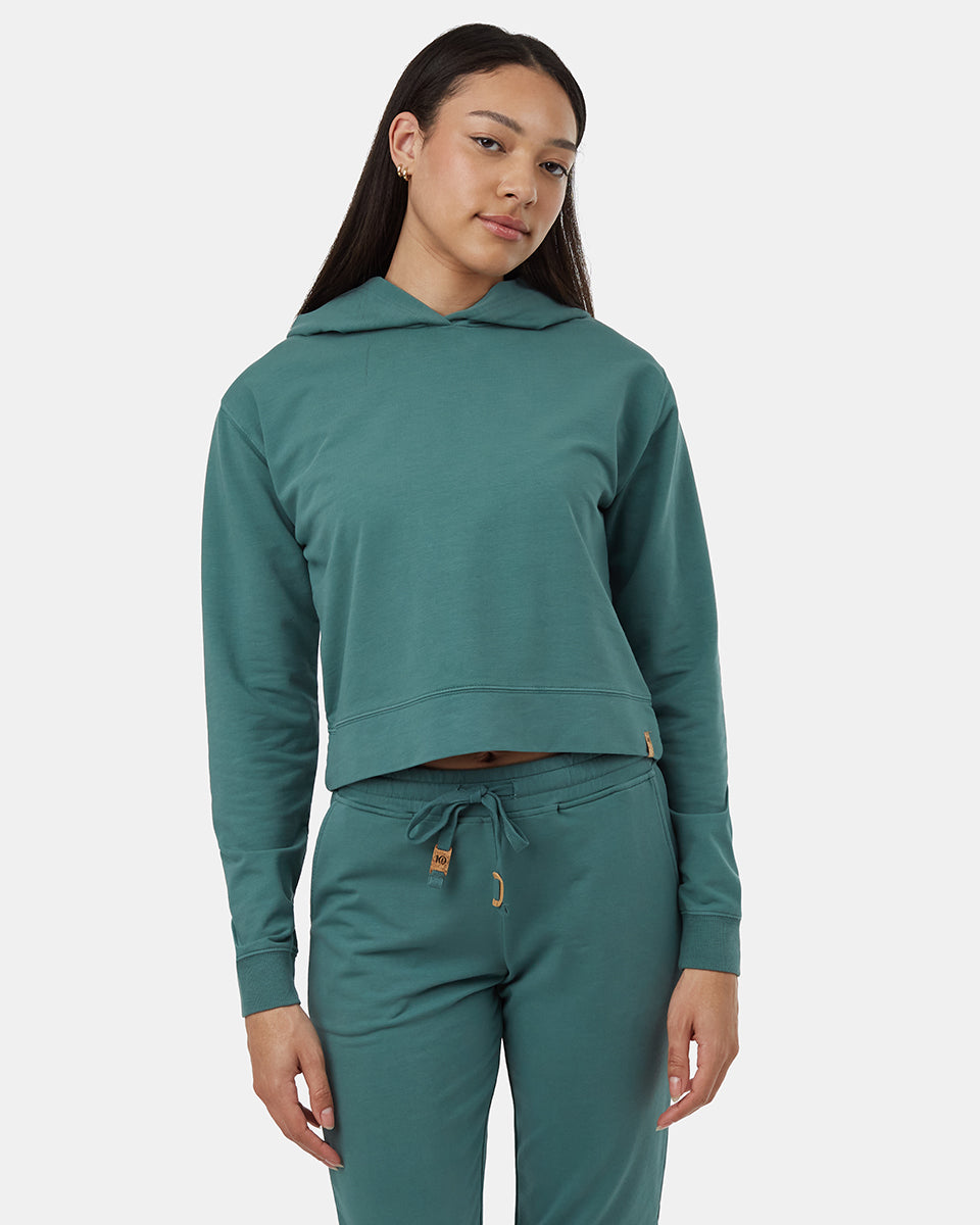 French Terry Cropped Hoodie