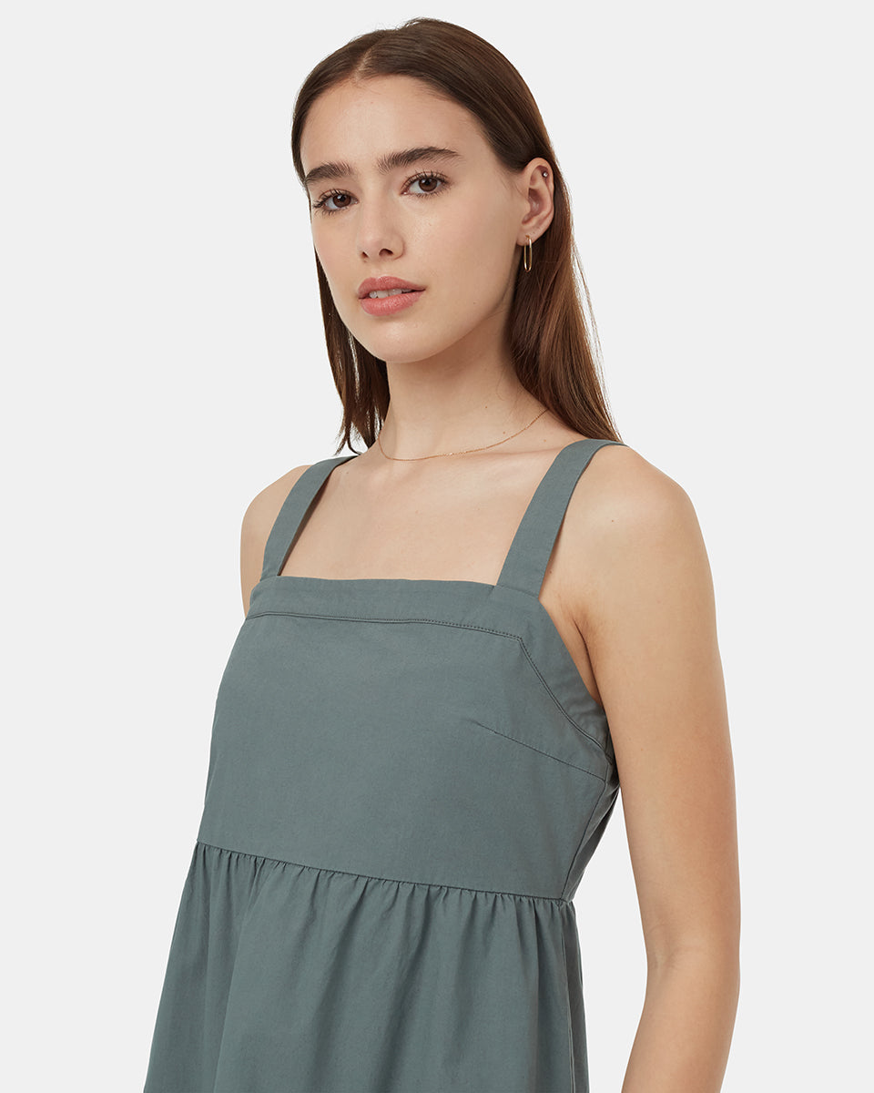 EcoStretch Cotton Tiered Dress