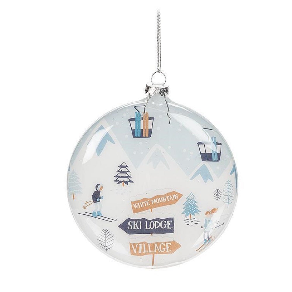 Abbott Ski Hill Scene Disc Ornament