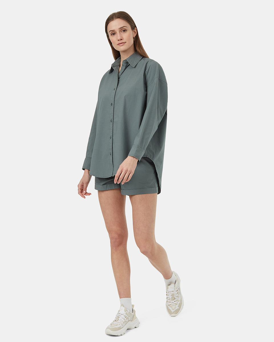 EcoStretch Cotton Oversized Shirt