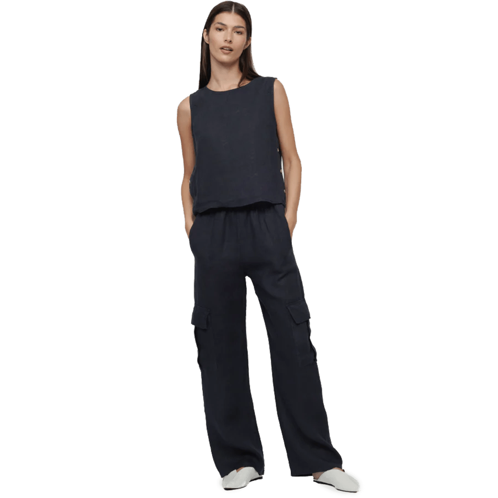 Pistache Womens Linen Cargo Pant 2024