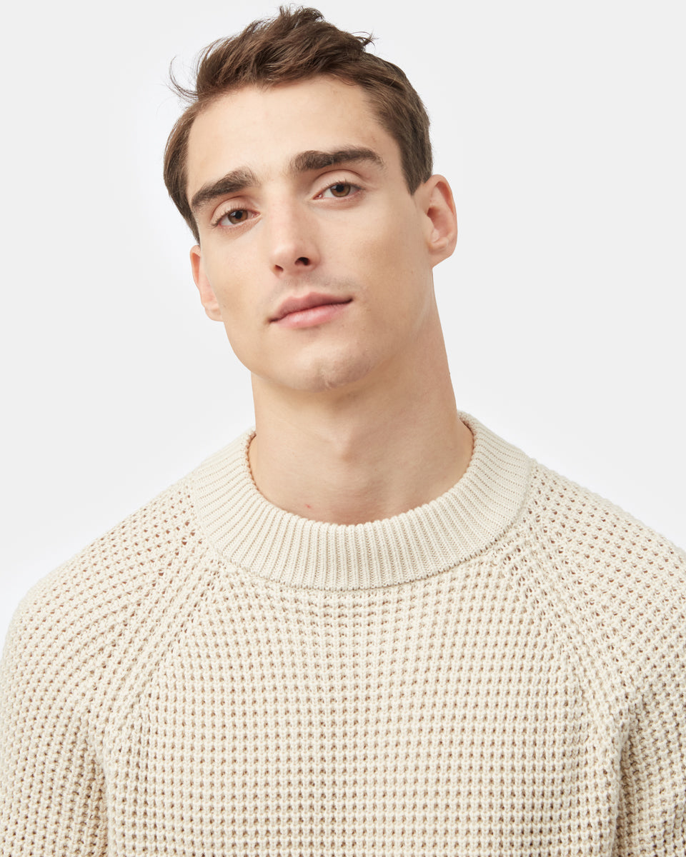 Highline Mock Neck Waffle Crew