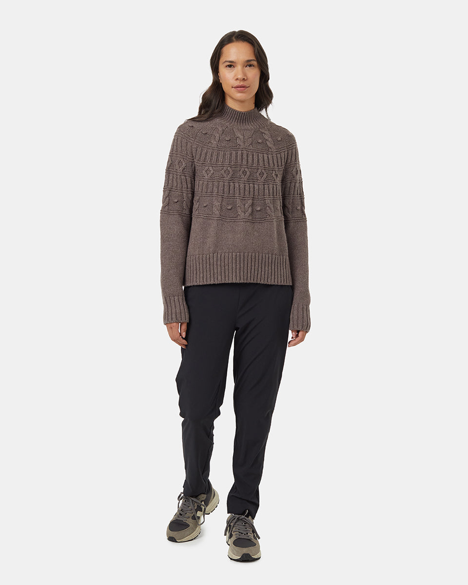 Highline Pom Mock Neck Sweater