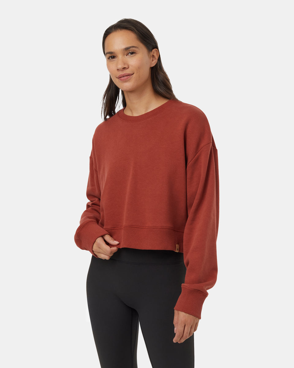 TreeFleece Oversized Cropped Crew