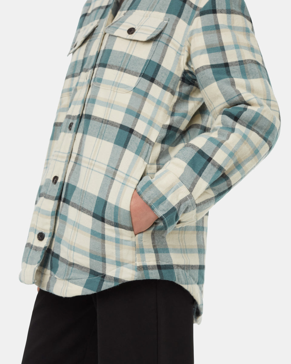 Kapok Flannel Insulated Shacket