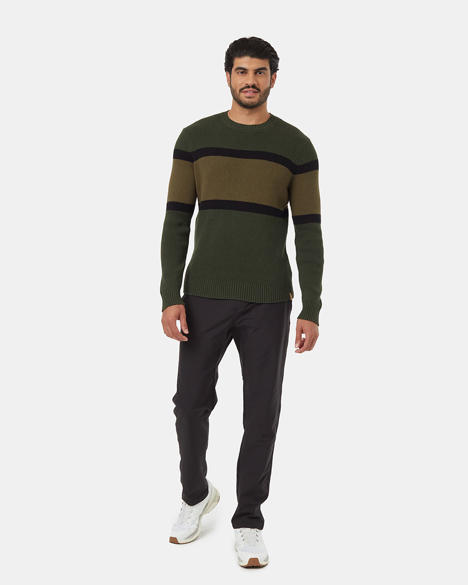 Highline Ribbed Blocked Crew