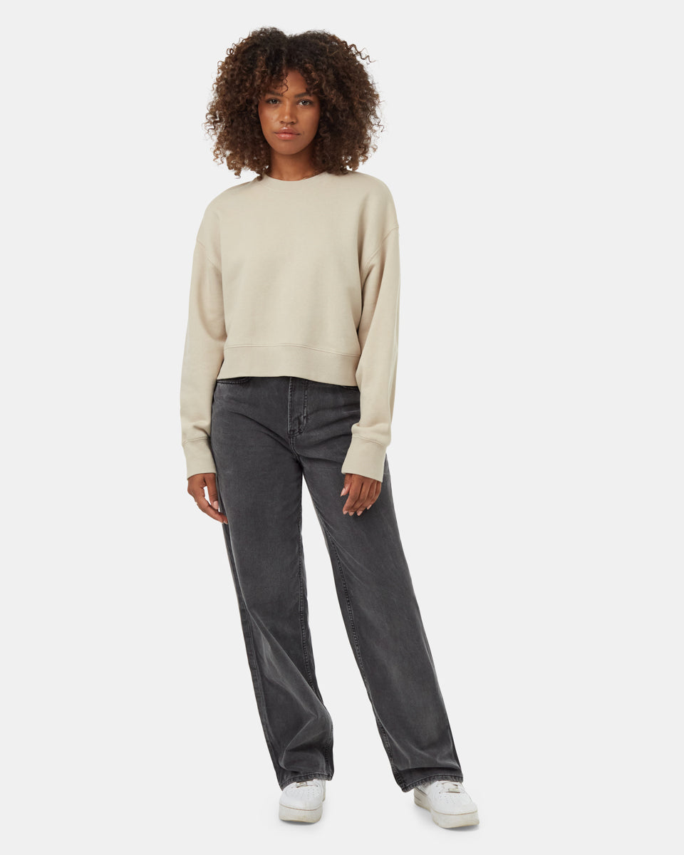 TreeFleece Oversized Cropped Crew