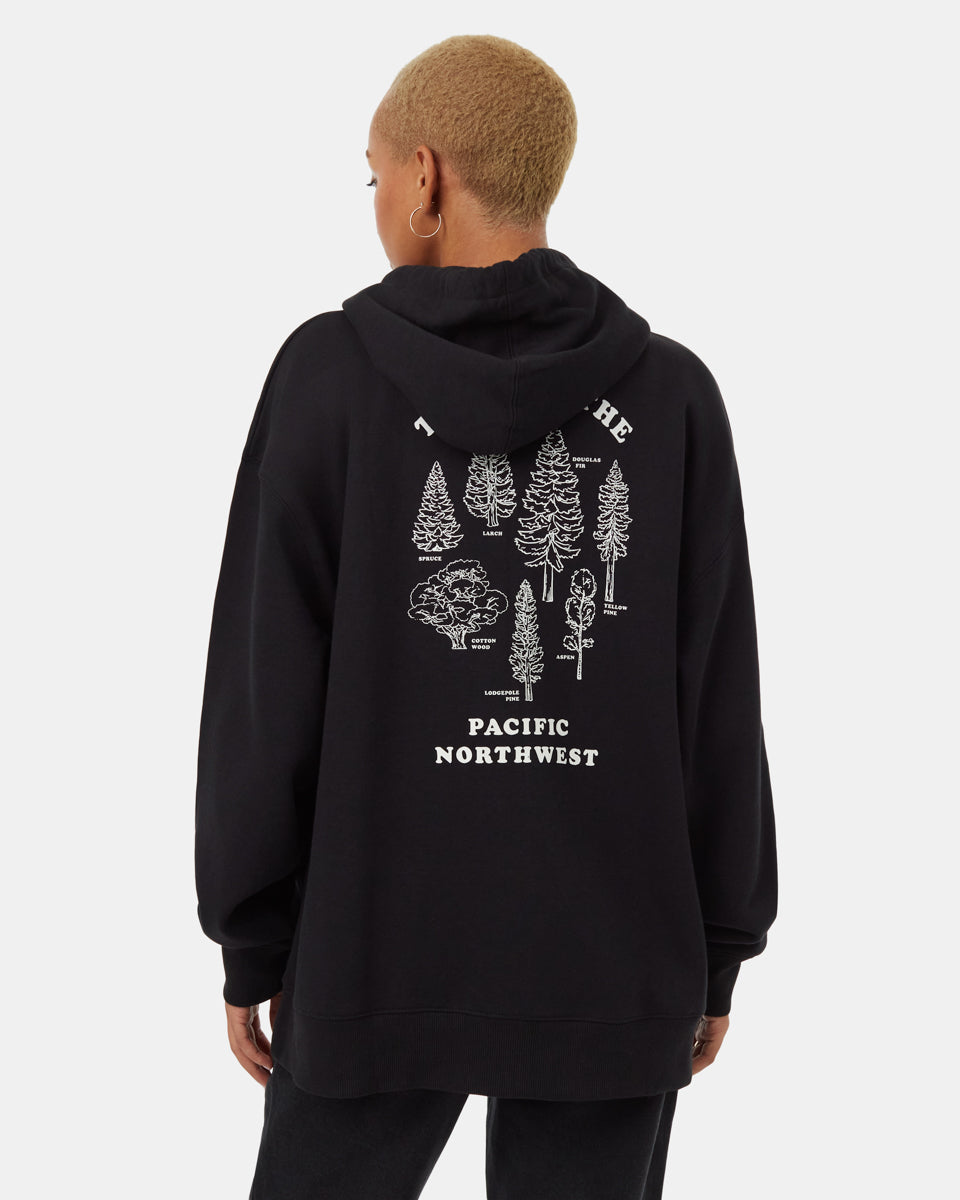 Tree Species Oversized Zip Hoodie